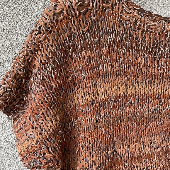 Braided Suede Leather Top, Boho Chic Leather Fringe Top, Vintage Gift for Her, - Picture 6 of 10